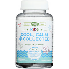 NW1007 | Nature's Way Kids Cool, Calm & Collected gummy bottle front showing 40 grape flavored gummies
