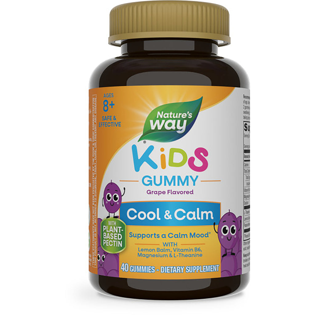 NW1007 | Nature's Way Kids Cool & Calm gummy bottle front showing 40 grape flavored gummies - Thumbnail