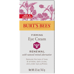 BTB313 | Burt's Bees Renewal Firming Eye Cream front packaging labeled New & Improved, Net Wt 0.5 oz