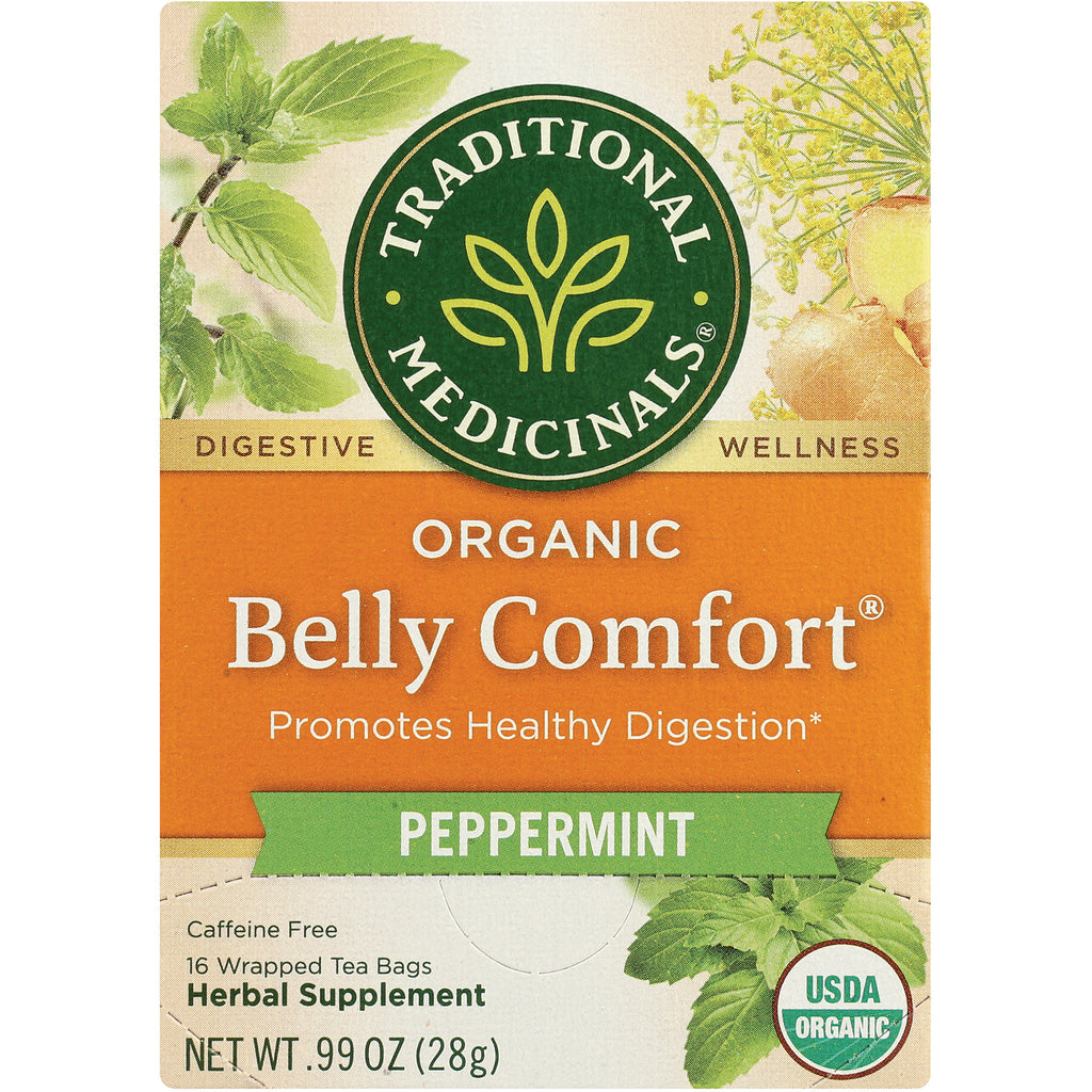 TMD032 | Traditional Medicinals Organic Belly Comfort Peppermint tea, promotes healthy digestion, 16 wrapped bags - Thumbnail