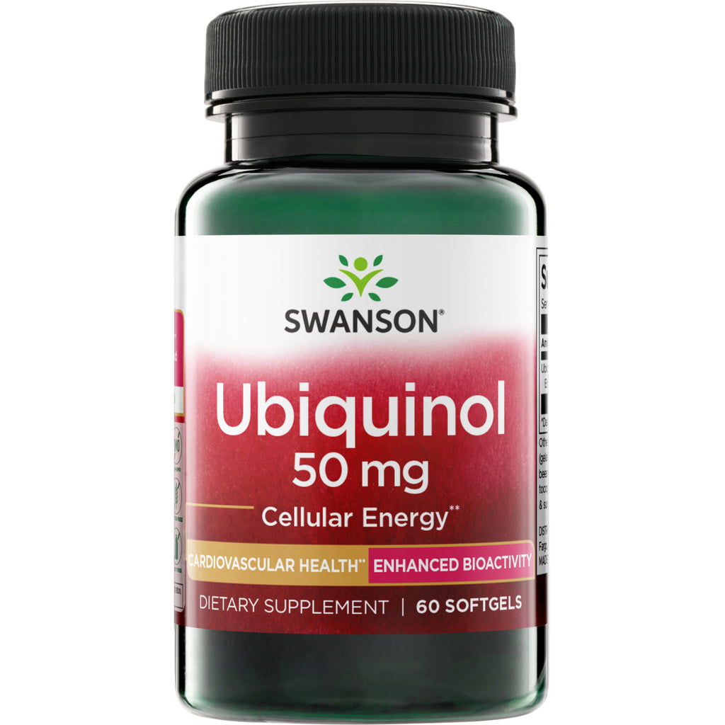 SWU393 | Swanson Ubiquinol, Cardiovascular Health, 50 mg per softgel, 60 softgels - Thumbnail