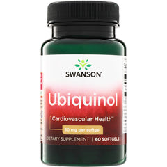 SWU393 | Swanson Ubiquinol, Cardiovascular Health, 50 mg per softgel, 60 softgels