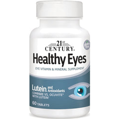 CNT229 | 21st Century Healthy Eyes bottle, lutein and antioxidants eye vitamin supplement, 60 tablets, gluten free