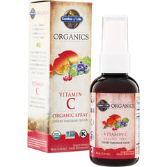 GLF393 | Garden of Life Organics Vitamin C Organic Spray, Cherry-Tangerine Flavor, 58 mL box and bottle