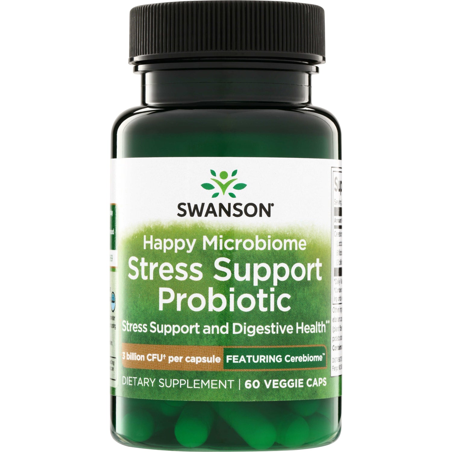 Happy Microbiome Stress Support Probiotic - Featuring Cerebiome