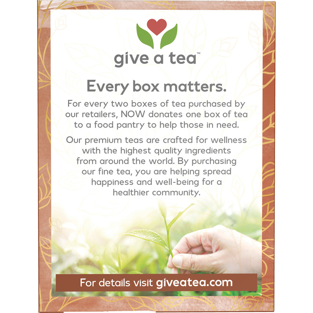 NWF1089 | Back panel with give a tea logo, Every box matters donation message and hand holding a tea sprout - Thumbnail