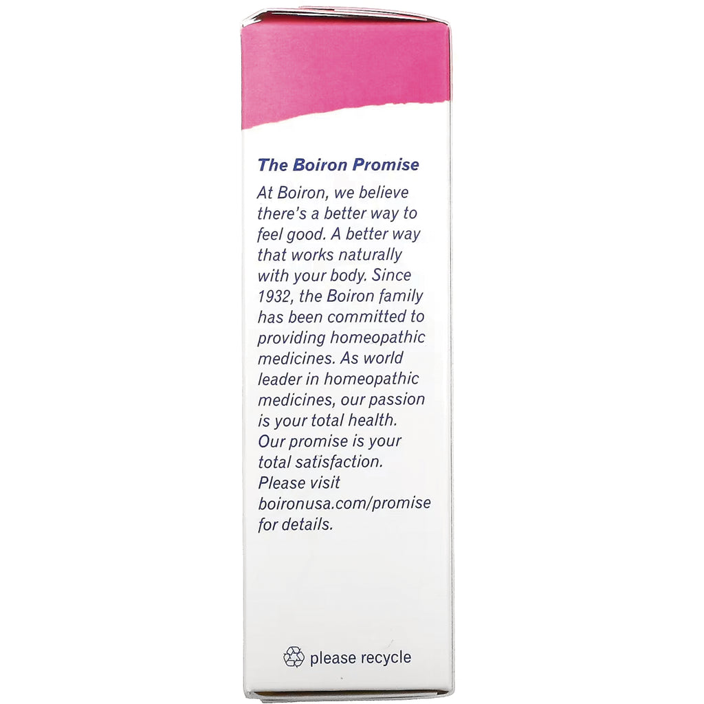 BRN025 | box side panel labeled The Boiron Promise with brand promise text and please recycle - Thumbnail