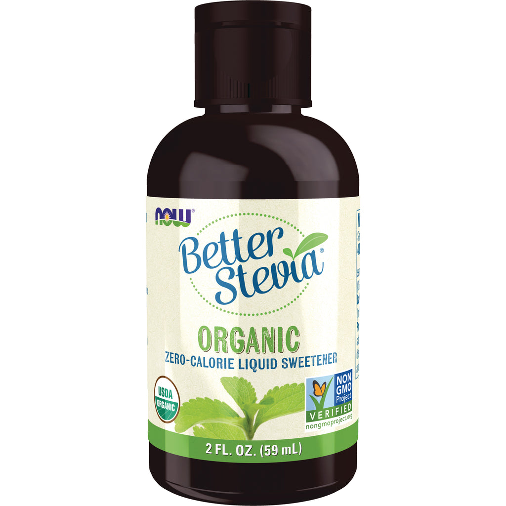 NWF116 | Better Stevia organic zero-calorie liquid sweetener bottle, 2 fl oz, label shows USDA Organic and Non-GMO Verified - Thumbnail