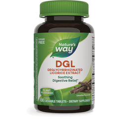ET074 | Nature's Way DGL deglycyrrhizinated licorice extract bottle front, 100 chewable tablets