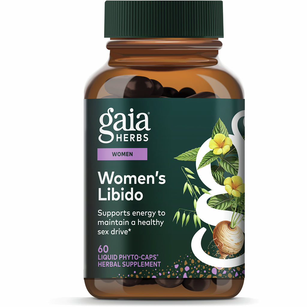 GH025 | Gaia Herbs Women's Libido supplement box with yellow flower, 60 vegan liquid phyto-caps - Thumbnail