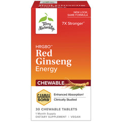 EUR066 | Terry Naturally Red Ginseng Energy chewable box with GAMMA SORB badge, 30 chewable tablets