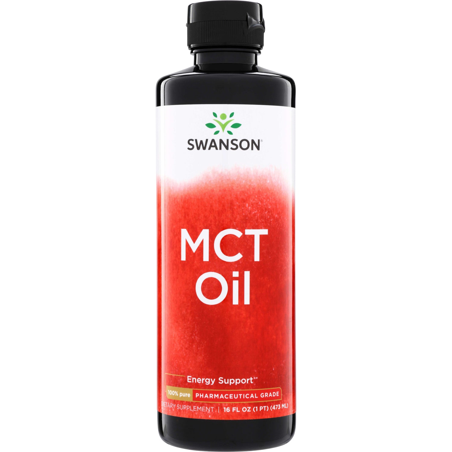 SWU847 | Swanson MCT Oil, 16 fl oz bottle; Energy Support; 100% pure, pharmaceutical grade