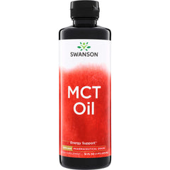 SWU847 | Swanson MCT Oil, 16 fl oz bottle; Energy Support; 100% pure, pharmaceutical grade
