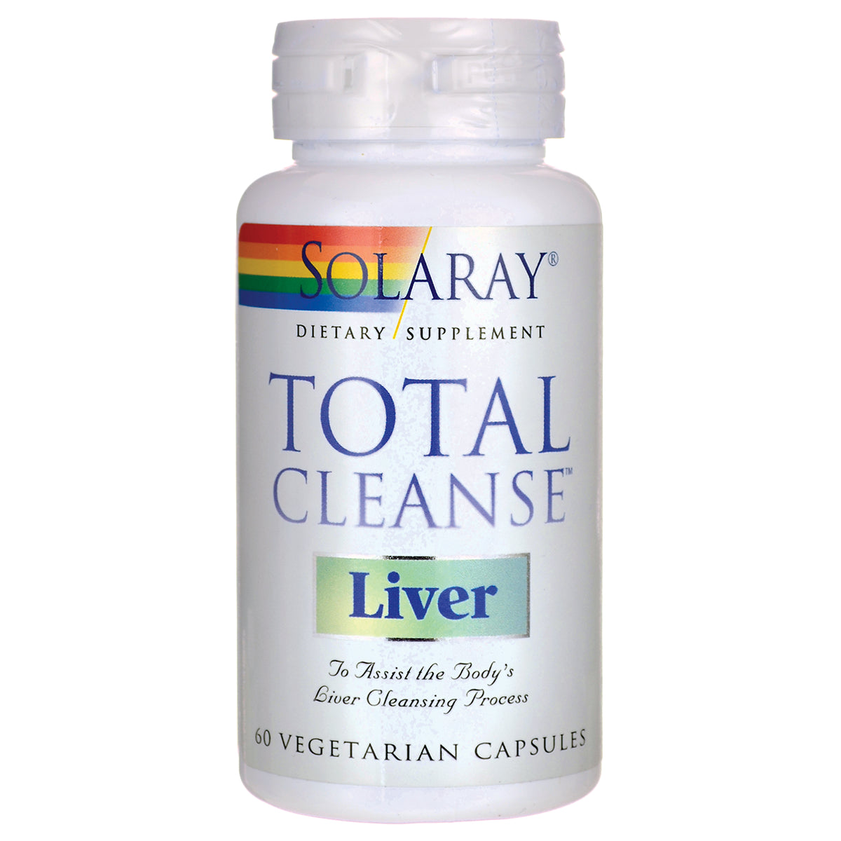 SLR410 | Solaray Total Cleanse Liver dietary supplement bottle, 60 vegetarian capsules