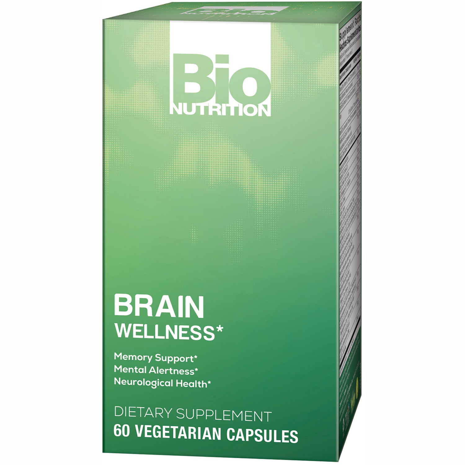 BNN074 | Bio Nutrition Brain Wellness green box, dietary supplement 60 vegetarian capsules
