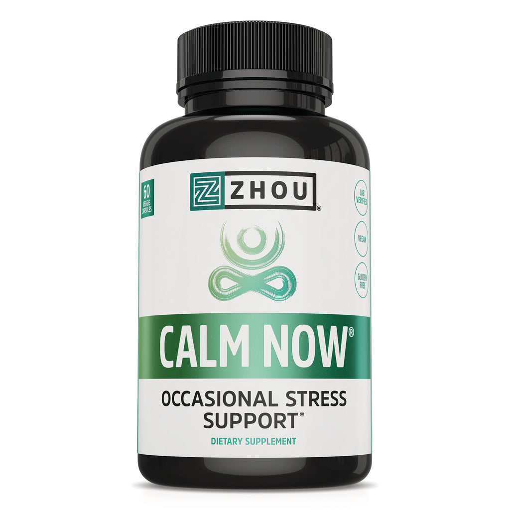 ZOU035 | Zhou Calm Now occasional stress support supplement, 60 veggie capsules - Thumbnail