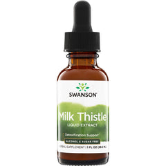 SW1171 | Swanson Milk Thistle Liquid Extract, alcohol and sugar free, 1 fl oz dropper bottle