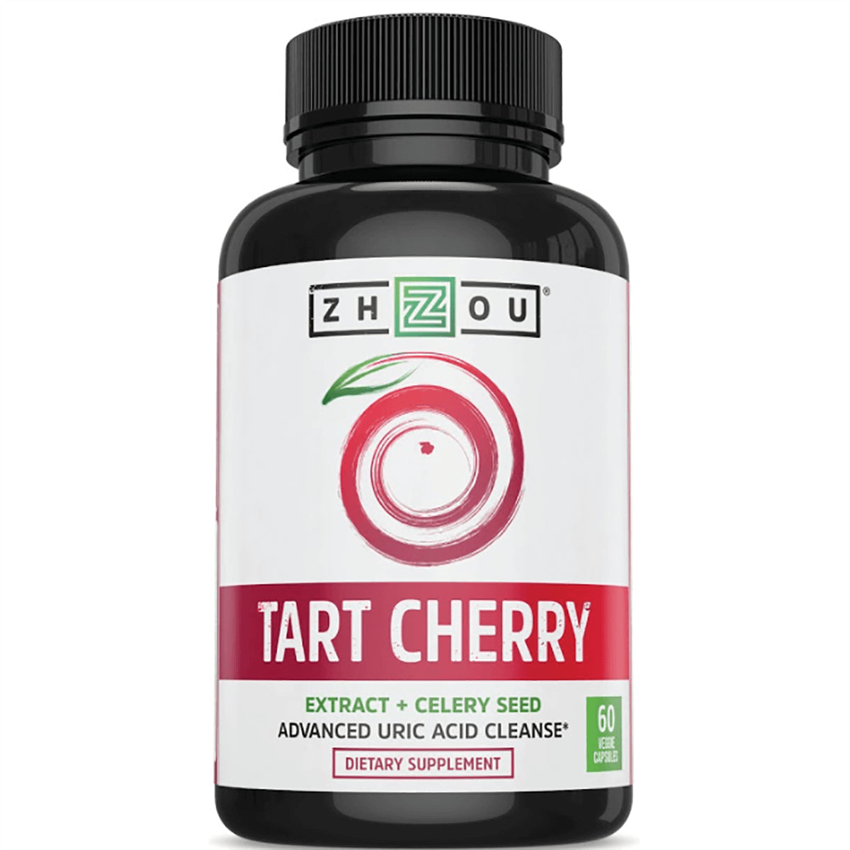 ZOU036 | Zhou Tart Cherry Extract + Celery Seed supplement, Advanced Uric Acid Cleanse, 60 veggie capsules