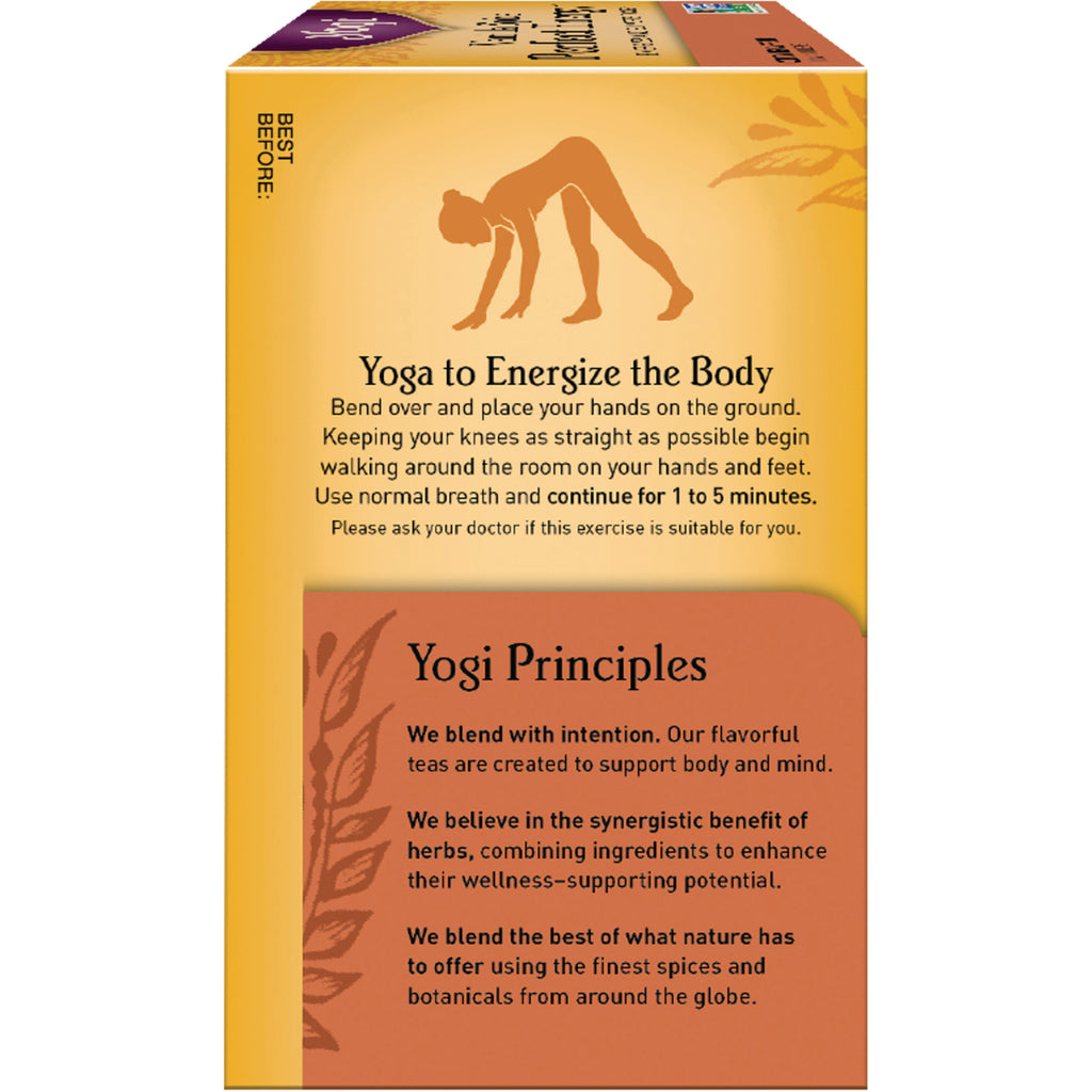 AHW053 | Tea box panel with Yoga to Energize the Body instructions and Yogi Principles text - Thumbnail
