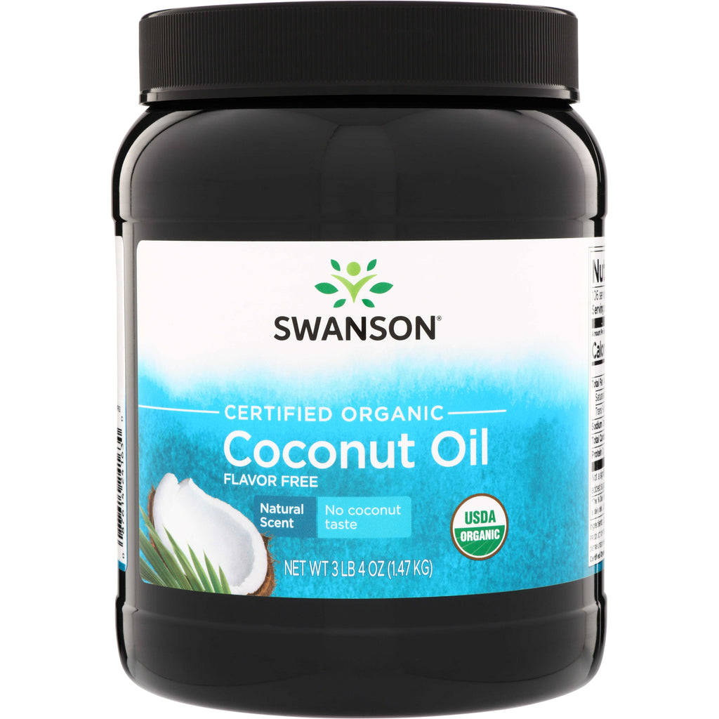 SWF163 | Swanson Certified Organic Coconut Oil, flavor free; Natural Scent; No coconut taste; 3 lb 4 oz - Thumbnail