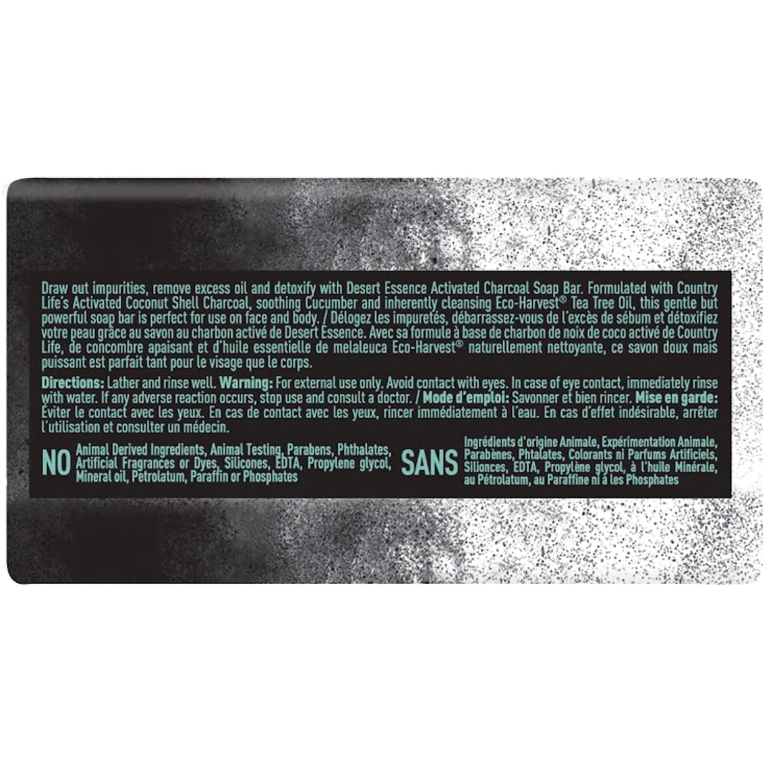 DST147 | back label with product description, directions, warnings and ingredient exclusion list