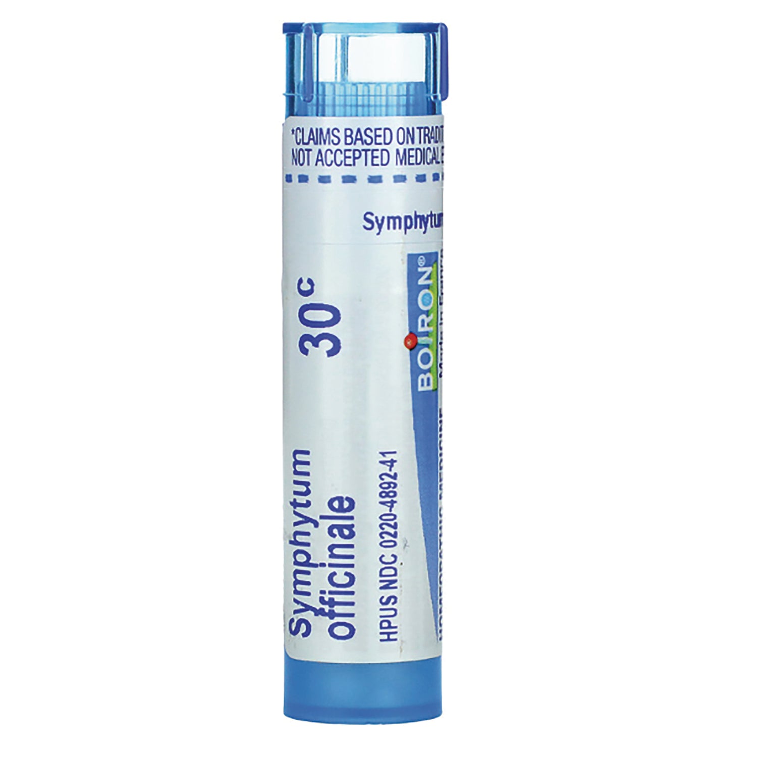 BRN072 | Boiron Symphytum officinale 30C homeopathic pellets in blue tube packaging