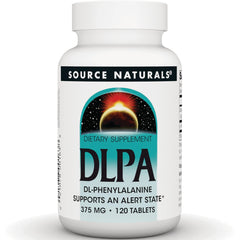 SN592 | Source Naturals DLPA (DL-Phenylalanine) dietary supplement, 375 mg, 120 tablets