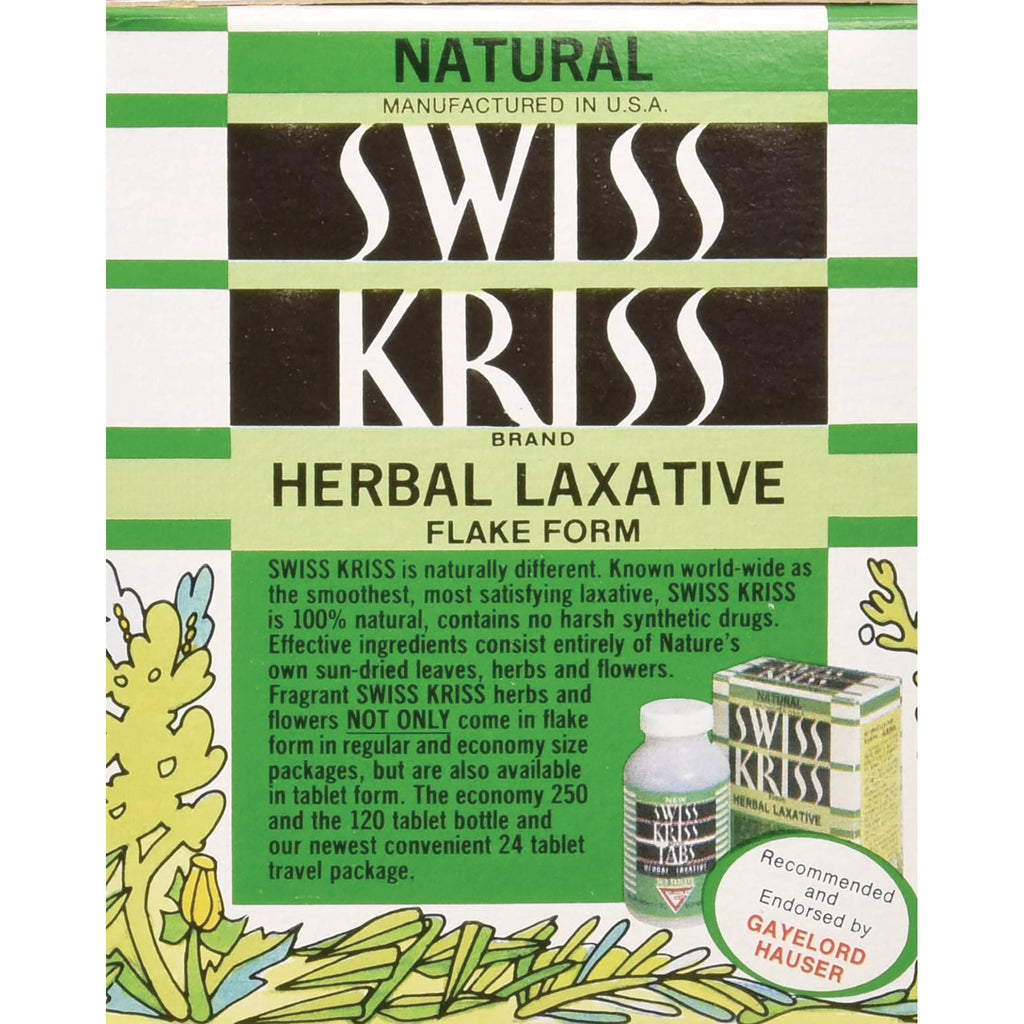 SKR004 | SWISS KRISS herbal laxative box back with product description text and small bottle image - Thumbnail