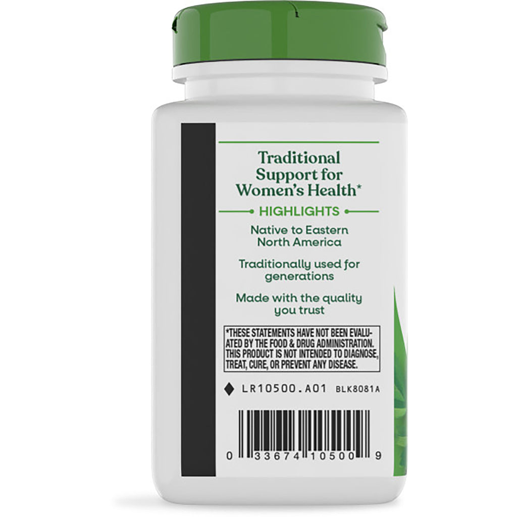 NW114 | Back of supplement bottle with green cap showing 'Traditional Support for Women's Health' and barcode - Thumbnail