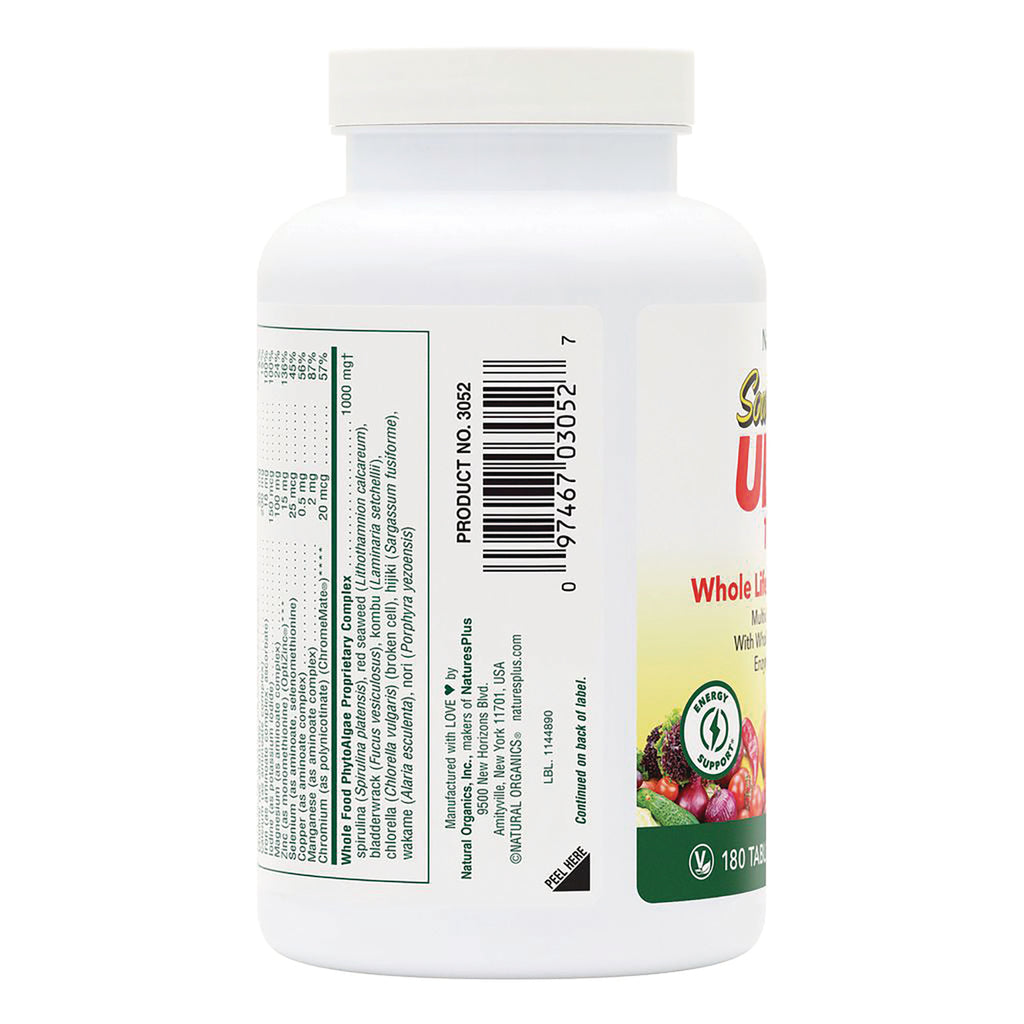 NTP105 | Side of supplement bottle showing barcode, PRODUCT NO. 3052 and ingredient panel text - Thumbnail