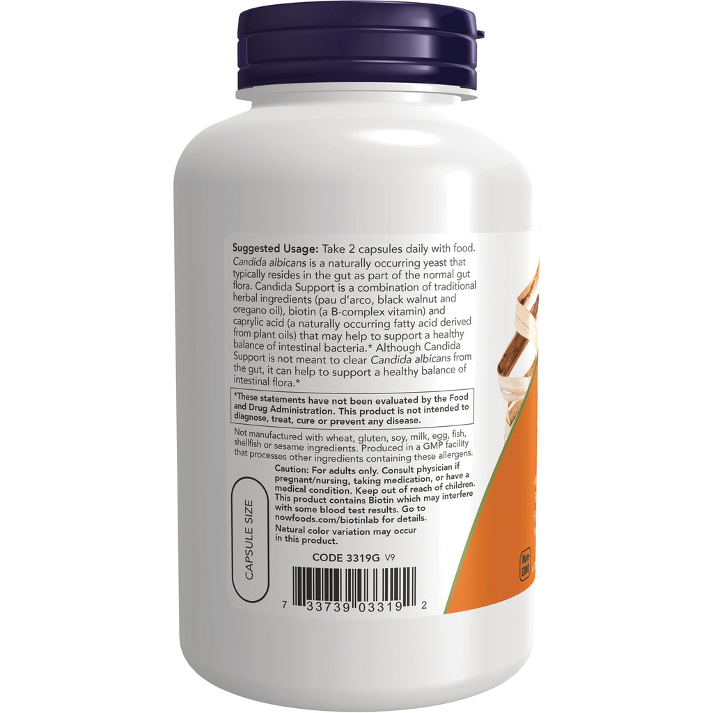 NWF661 | Back label of white supplement bottle showing suggested usage, warnings and barcode - Thumbnail