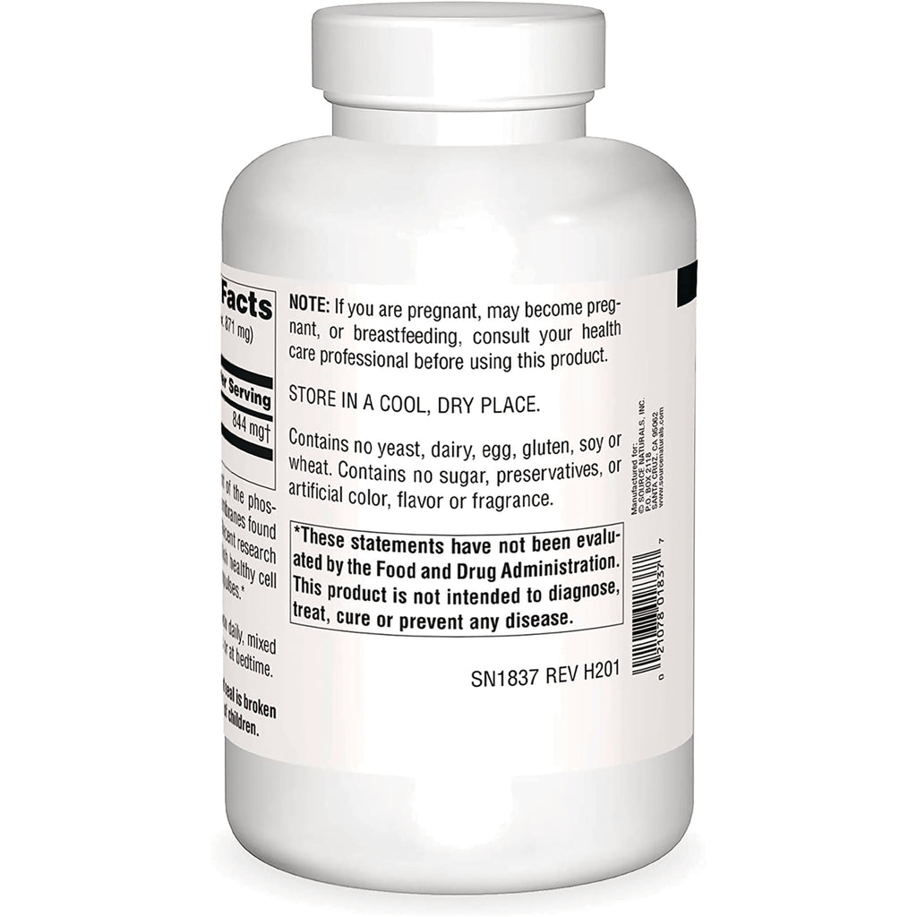 SN799 | Supplement bottle back label with warnings, storage directions, allergen-free claims, and FDA disclaimer - Thumbnail