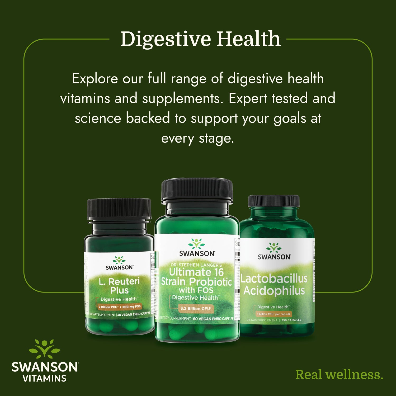 SWA051 | Probiotic bottles offer full range of digestive health products