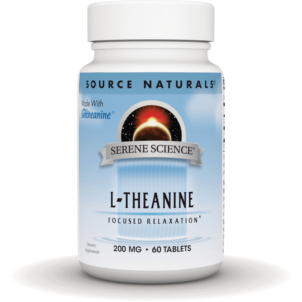 SN118 | Source Naturals Serene Science L-Theanine, 200 mg, 60 tablets - Thumbnail