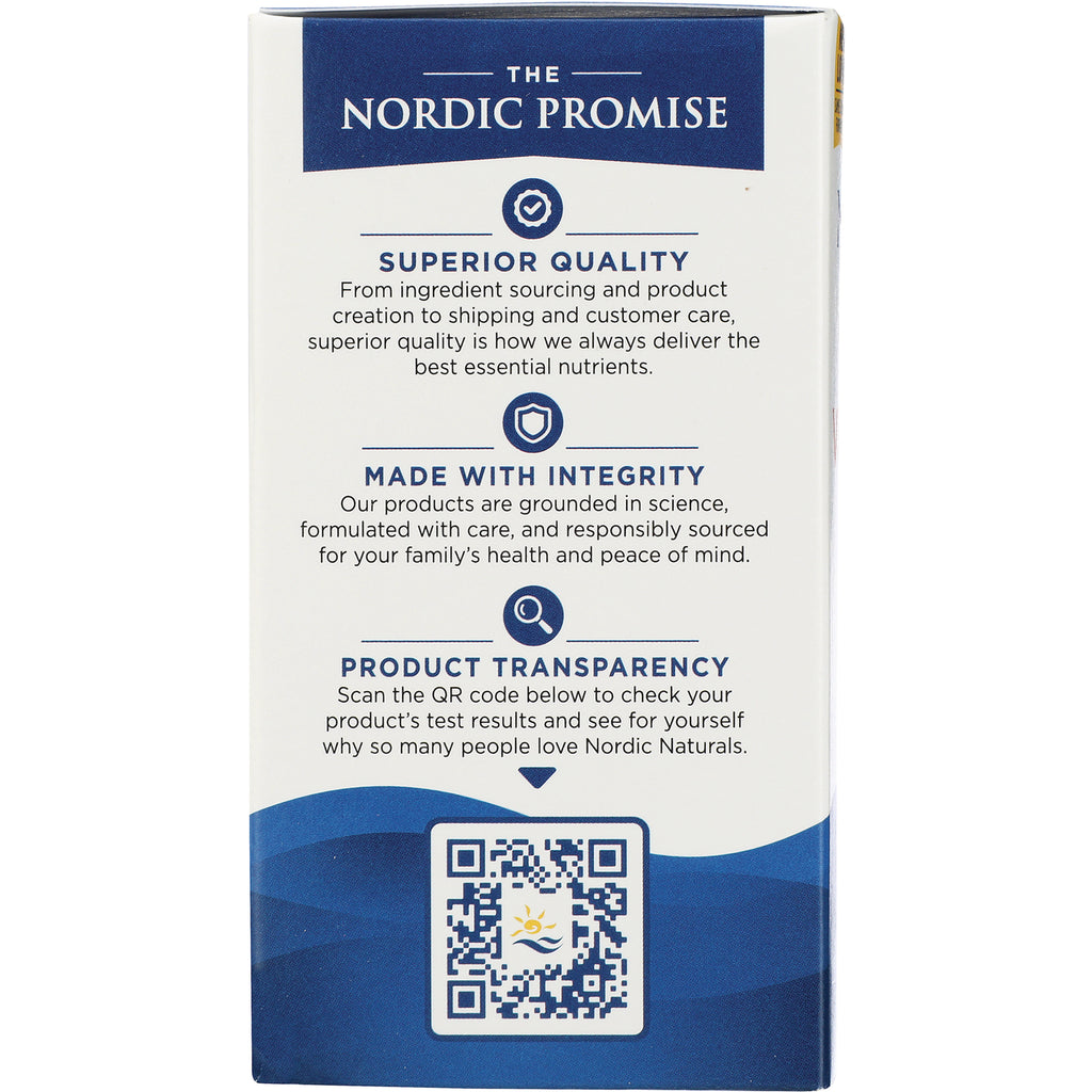 NRN063 | Back panel infographic listing Superior Quality, Made with Integrity, Product Transparency and a QR code - Thumbnail