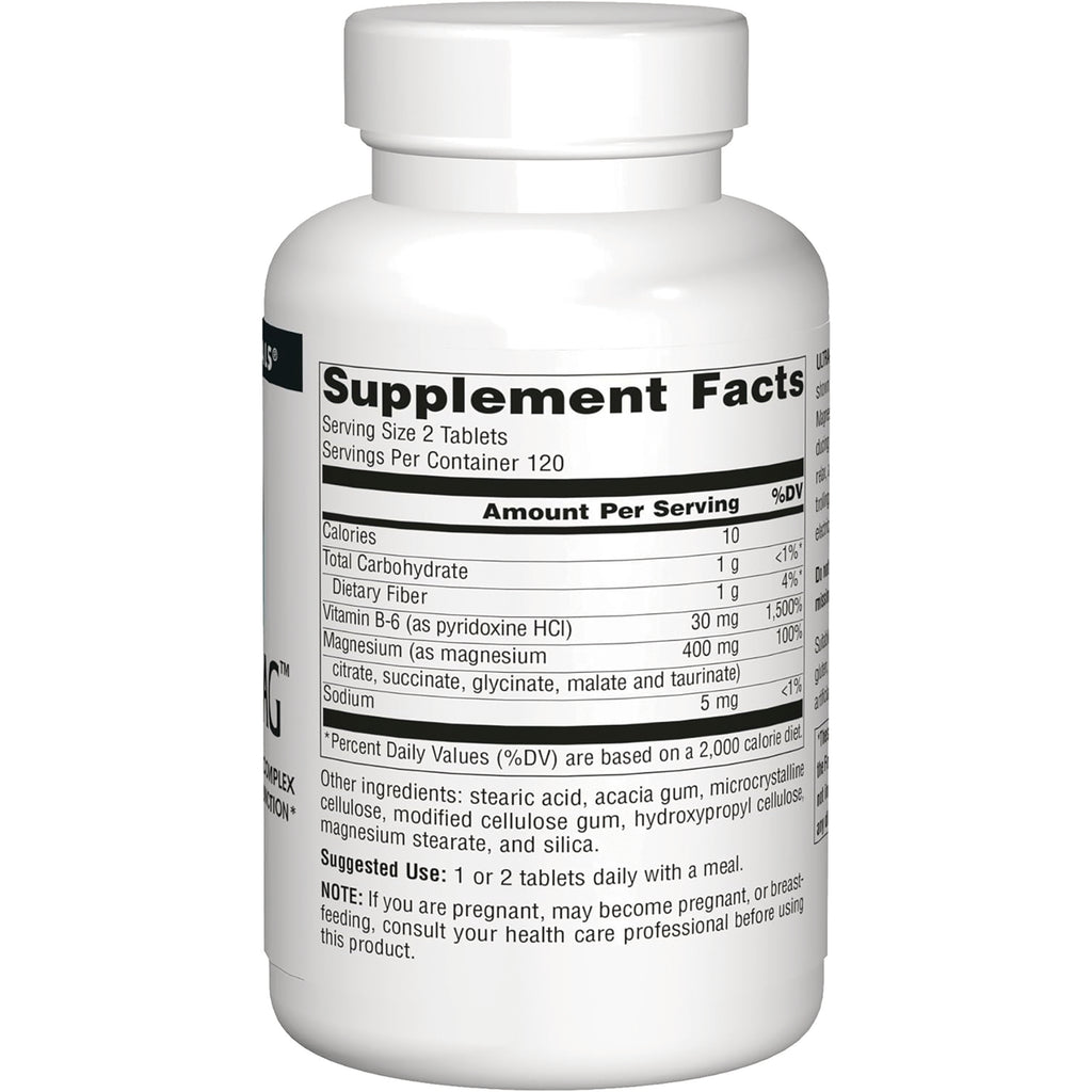 SN804 | Back label with Supplement Facts panel, serving size 2 tablets, 120 servings per container - Thumbnail