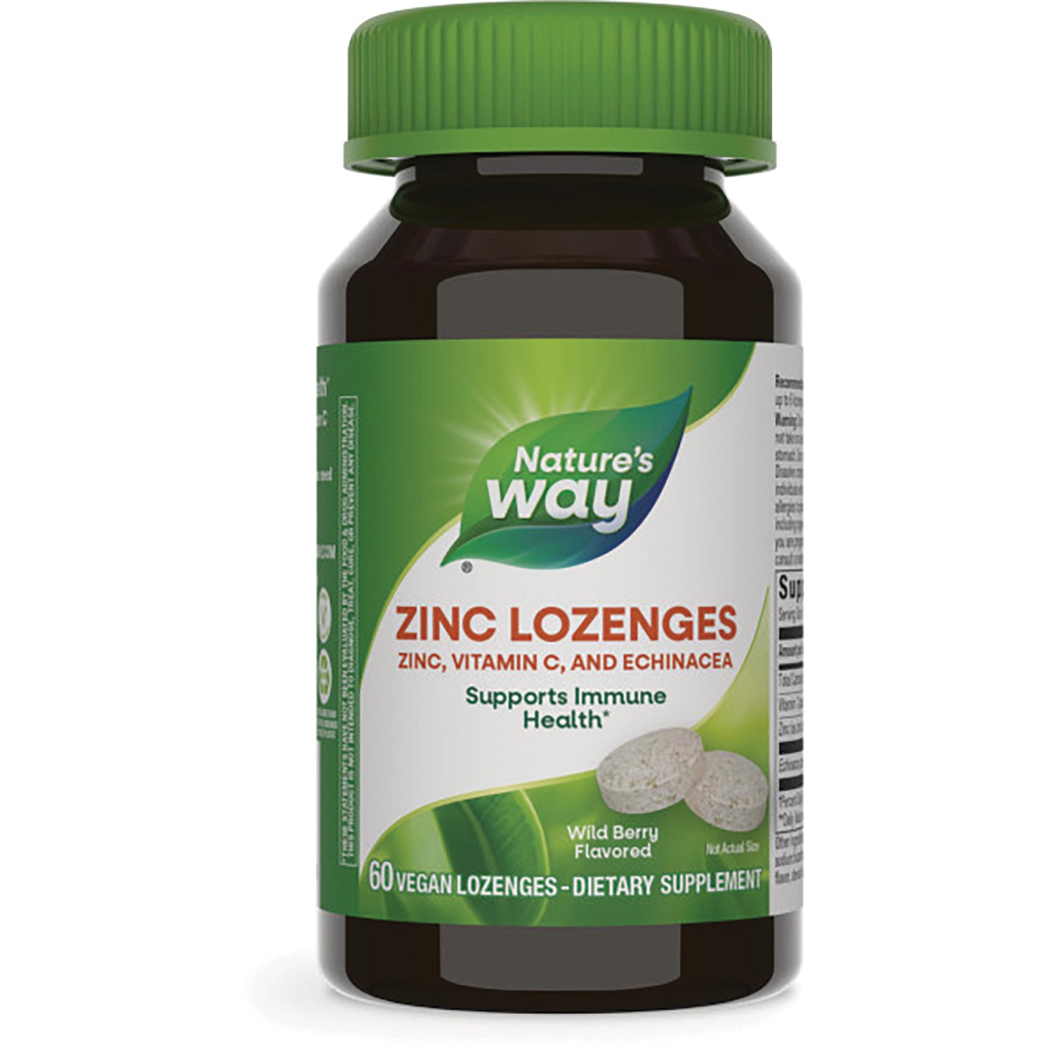 NW594 | Nature's Way zinc lozenges wild berry flavor 60 vegan lozenges supports immune health