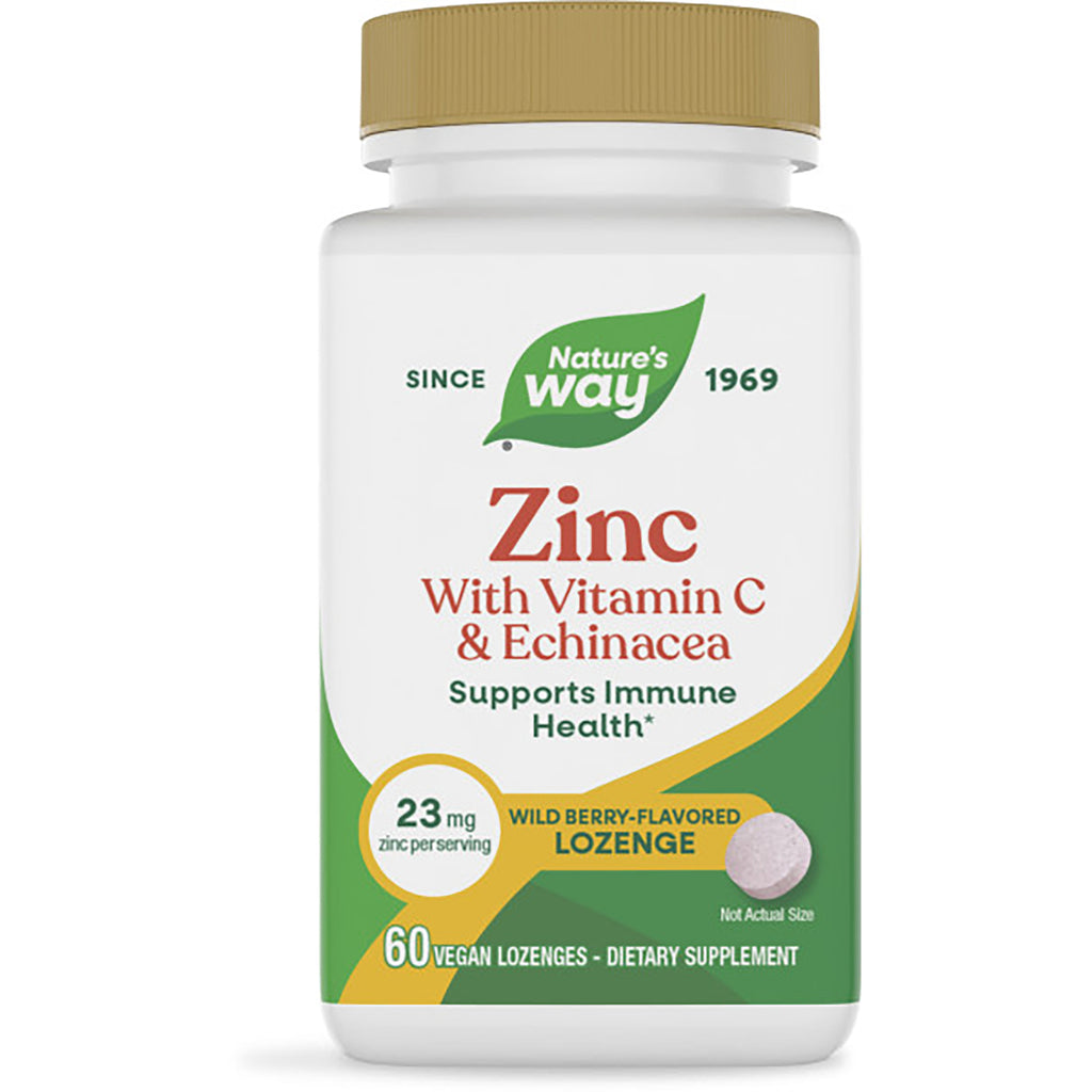 NW594 | Nature's Way zinc lozenges wild berry flavor 60 vegan lozenges supports immune health - Thumbnail