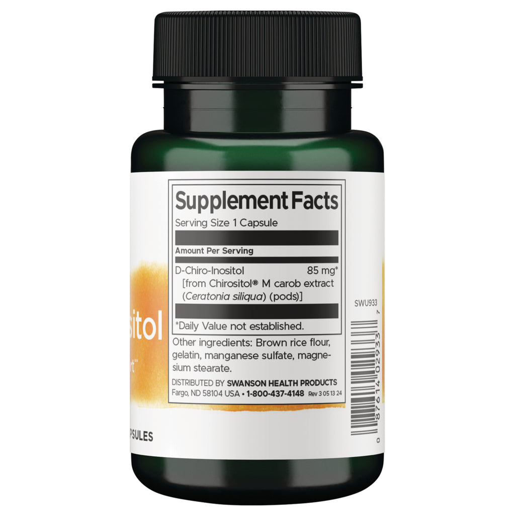 SWU933 | Back of label with supplement facts and serving information - Thumbnail