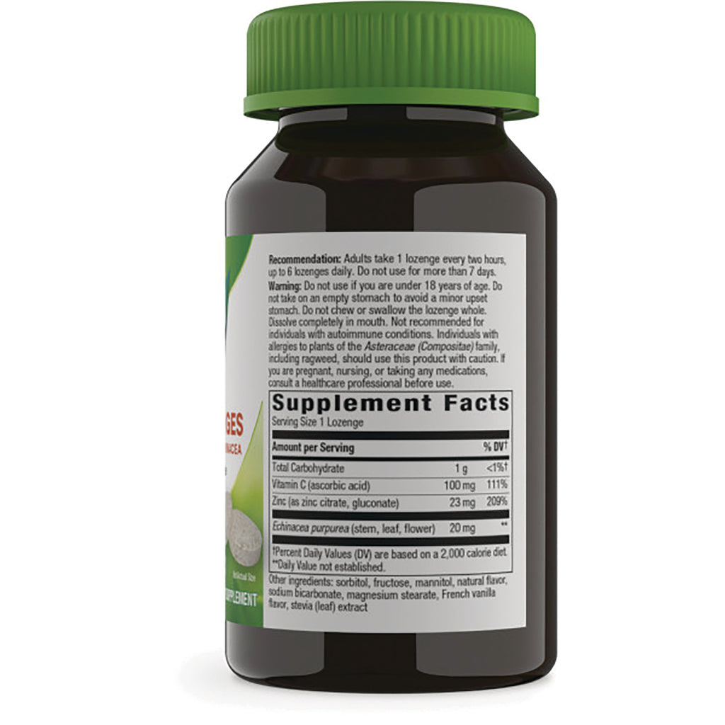 NW594 | Back of brown bottle with green cap showing Supplement Facts panel and warning text - Thumbnail