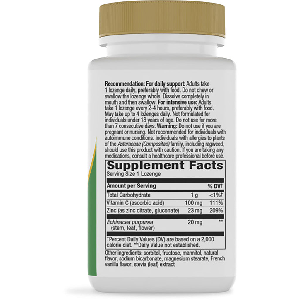 NW594 | Back of brown bottle with green cap showing Supplement Facts panel and warning text - Thumbnail