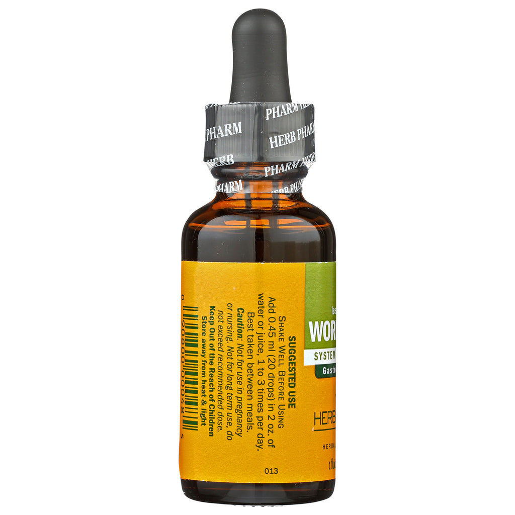 Amber dropper bottle with black cap and orange Herbal label, showing suggested use instructions - Thumbnail