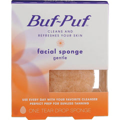 MMM001 | Buf-Puf facial sponge gentle retail box with window showing teardrop sponge