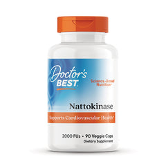 DB088 | Doctor's Best Nattokinase bottle, supports cardiovascular health, 90 veggie caps