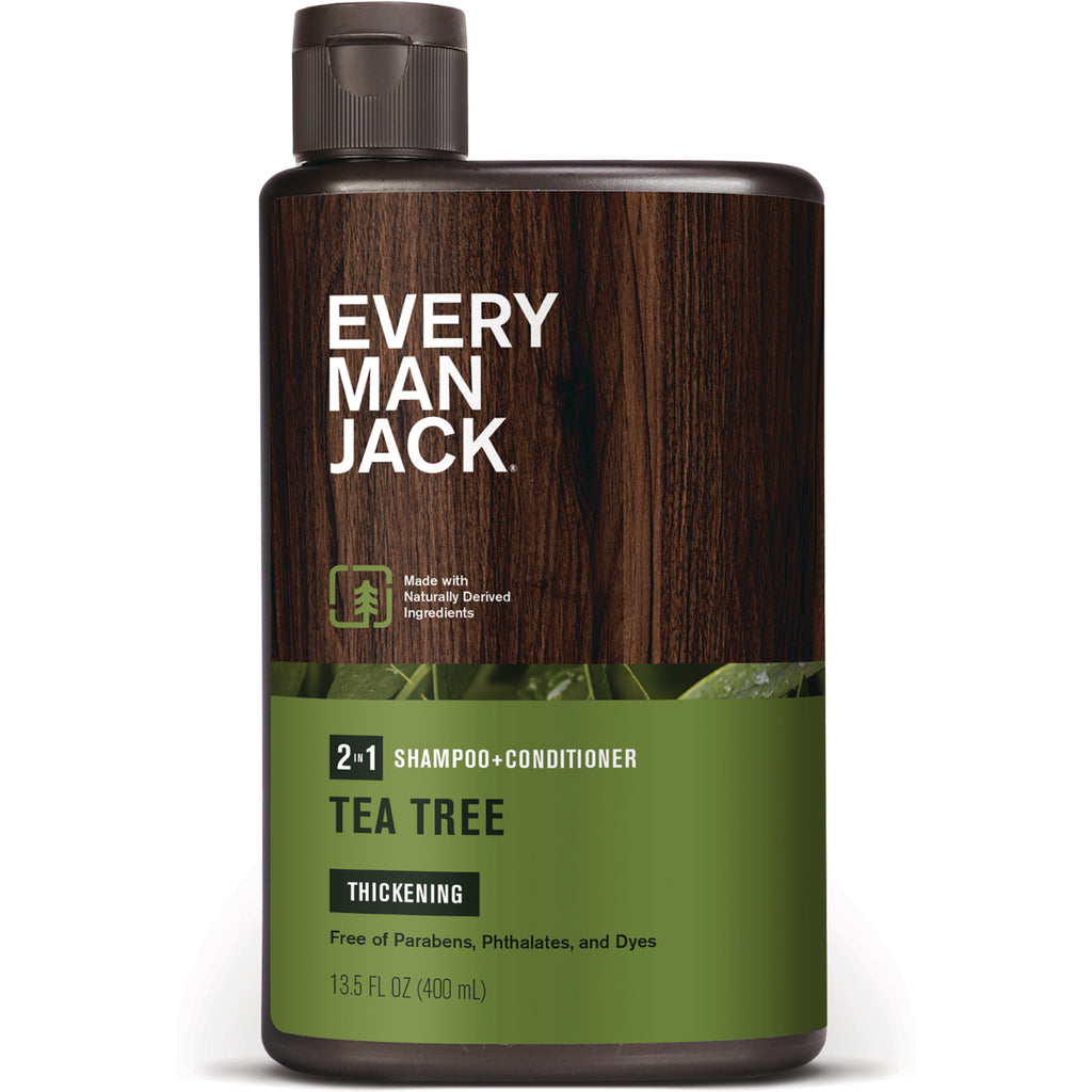 EMJ004 | Every Man Jack Tea Tree 2-in-1 shampoo and conditioner bottle, thickening, 13.5 fl oz - Thumbnail