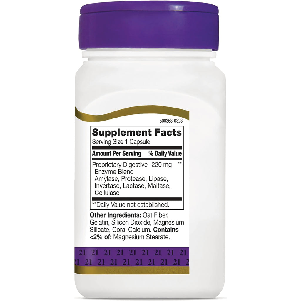 CNT048 | Back of white supplement bottle showing Supplement Facts panel, ingredient list, and purple cap - Thumbnail