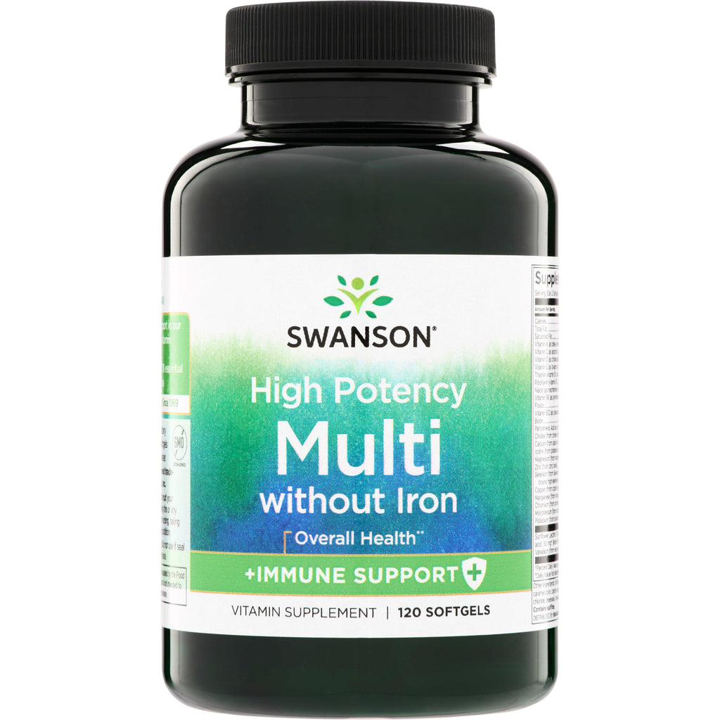 SW882 | Swanson High Potency Multi without Iron, vitamin supplement, 120 softgels, Immune Support - Thumbnail