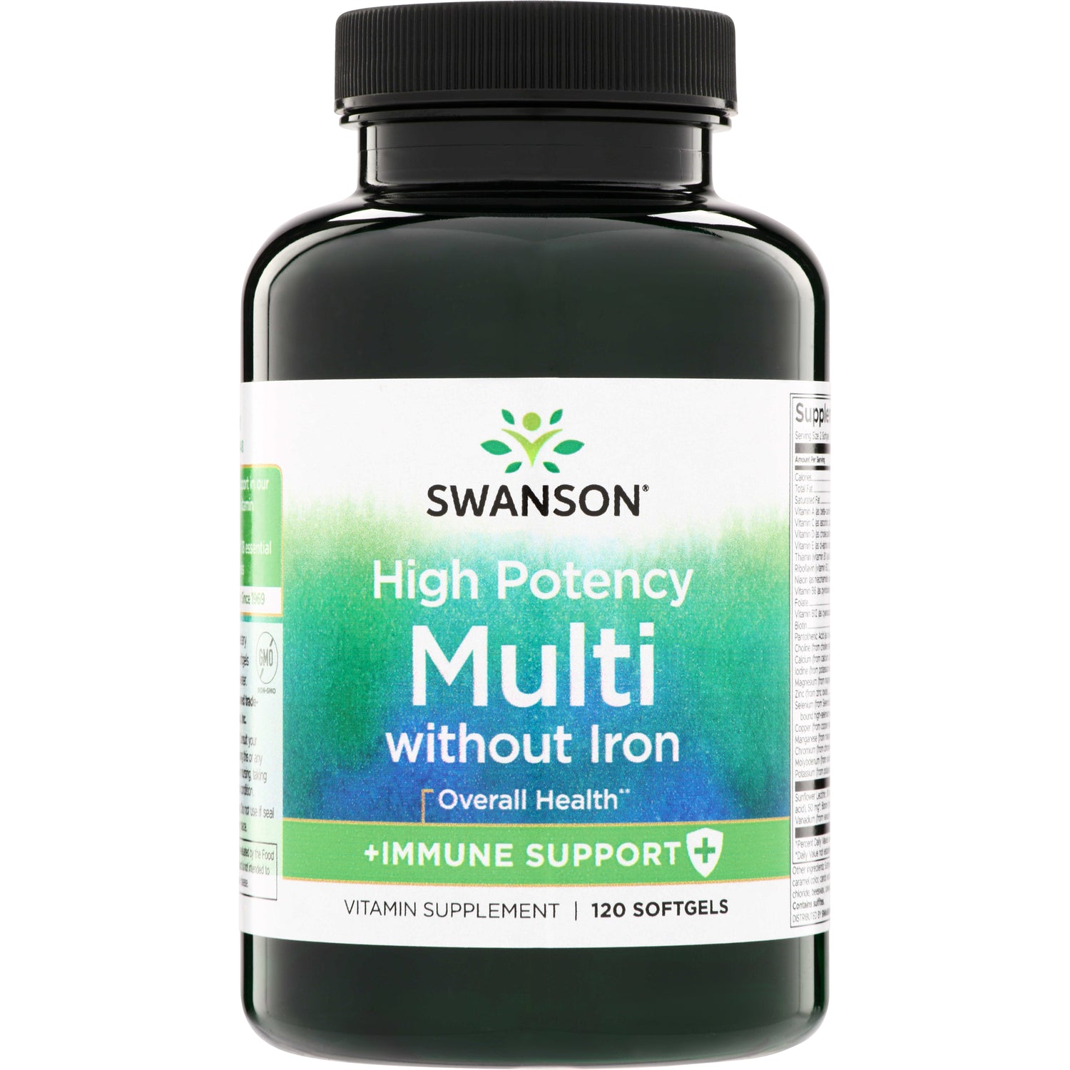 SW882 | Swanson High Potency Multi without Iron, vitamin supplement, 120 softgels, Immune Support