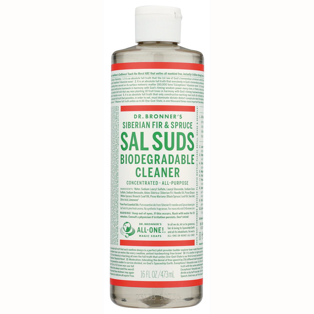 DRB055 | Dr. Bronner's Sal Suds biodegradable cleaner bottle, Siberian Fir & Spruce, 16 fl oz - Thumbnail