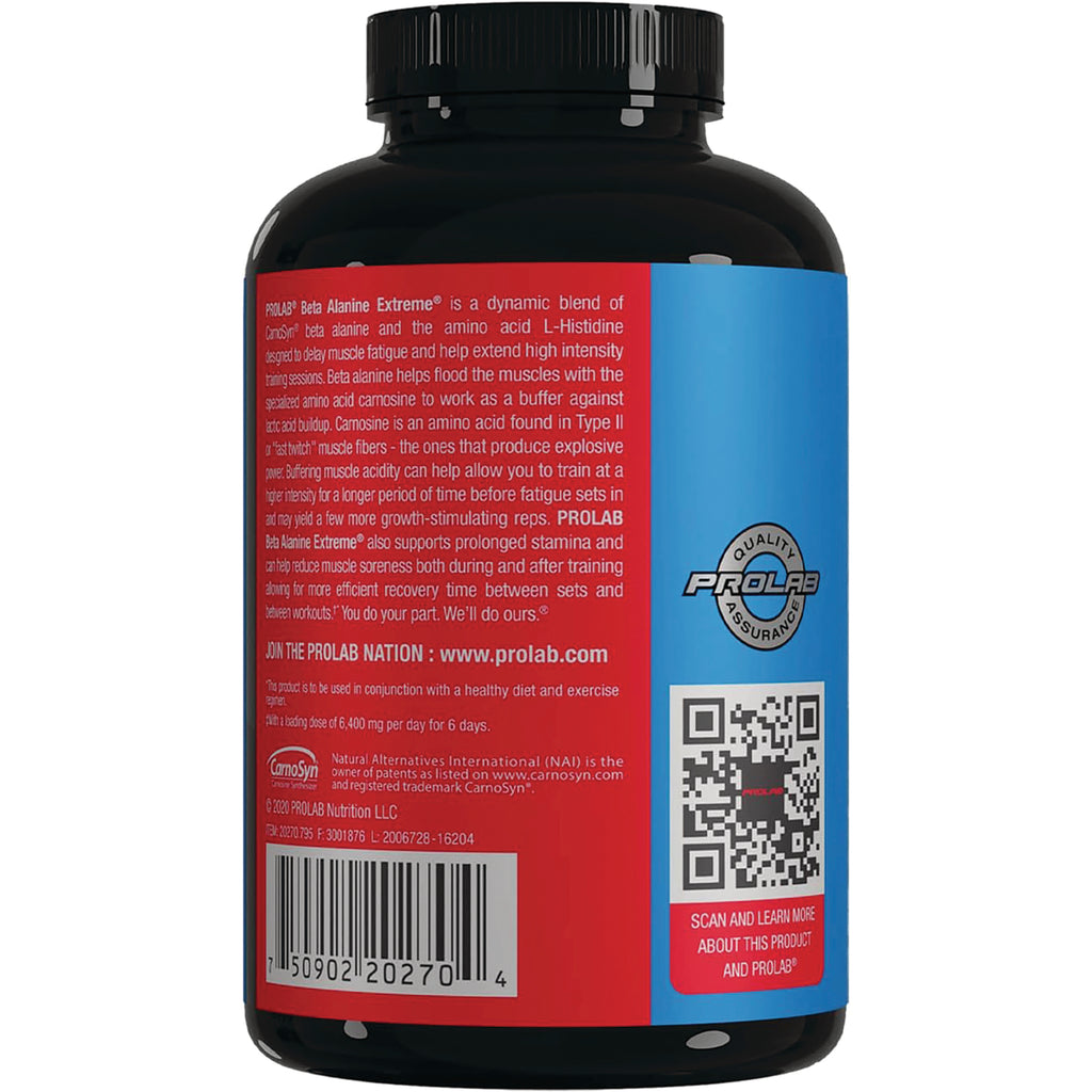 PRL030 | back label of supplement bottle showing ingredient text, barcode and QR code - Thumbnail